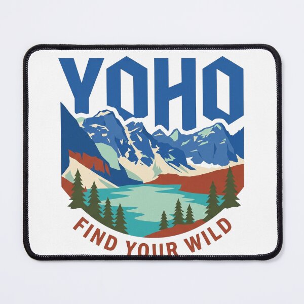 Item preview, Yoho Find Your Wild Retro Mountain Emblem designed and sold by mood-draftsman.