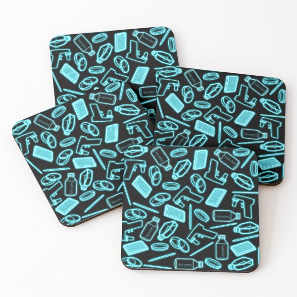 Item preview, Neon Blue Cell Culture Pattern designed and sold by emmacatwheels.