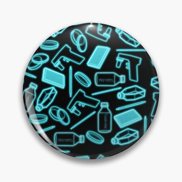 Item preview, Neon Blue Cell Culture Pattern designed and sold by emmacatwheels.