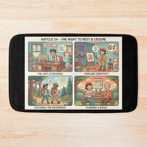 Item preview, The right to rest is enshrined in law: work, art, nature, vacation designed and sold by Mianku | Für das Leben.