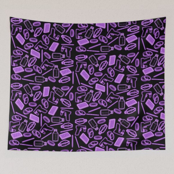 Item preview, Neon Purple Cell Culture Pattern designed and sold by emmacatwheels.