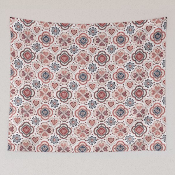 Item preview, Nordic Romantic Heart Rosettes | Scandinavian Valentine Folk designed and sold by Shuga-Design.