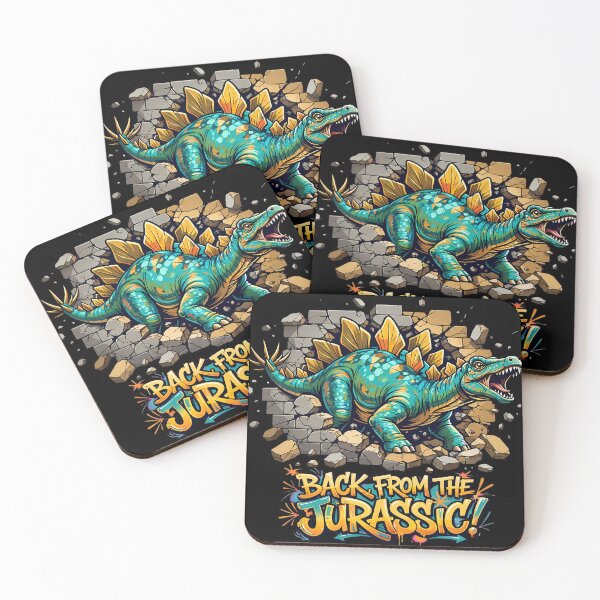 Item preview, Back From The Jurassic! Funny Stegosaurus Graffiti Dinosaur designed and sold by AEROOZETA.
