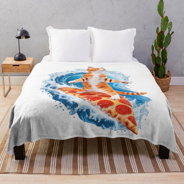 Item preview, Cat Surfing On Pizza Slice Surfer Kitten Cool Wave Art designed and sold by MountanBaugh.