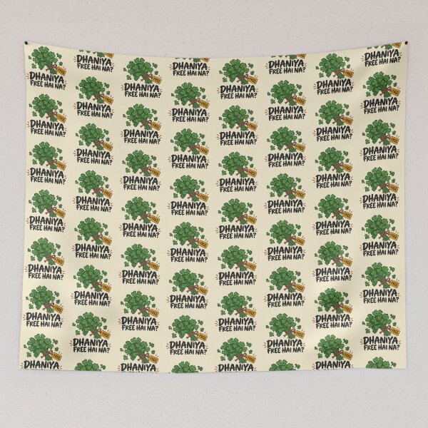 Item preview, Dhaniya Free Hai Na Funny Desi Mom Coriander Hinglish designed and sold by Fanverse Merchandise.