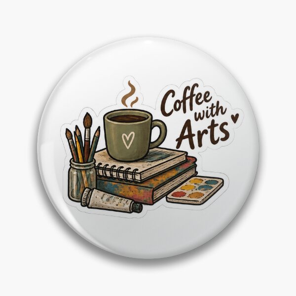 Item preview, Coffee with Arts – Cozy Artist Desk Coffee and Sketchbook designed and sold by TOT-SA0.