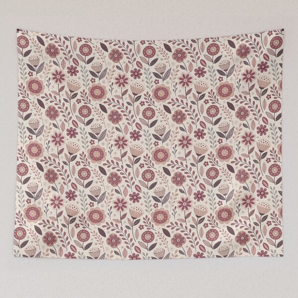 Item preview, Nordic Romantic Flowers | Scandinavian Valentine Folk designed and sold by Shuga-Design.
