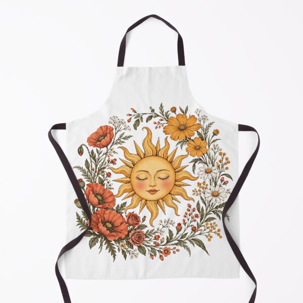 Item preview, Vintage Celestial Sun Botanical Wildflowers Boho Art designed and sold by roni-harbor.