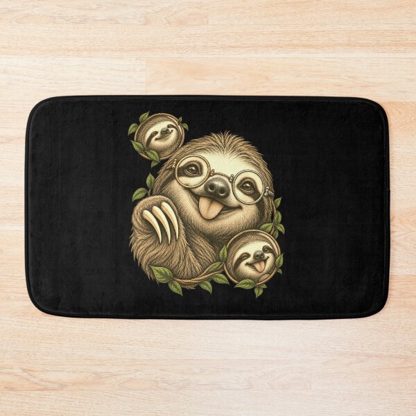 Item preview, Sloth With Glasses Tongue Out Cute Animal Lover designed and sold by FolkGraphics.