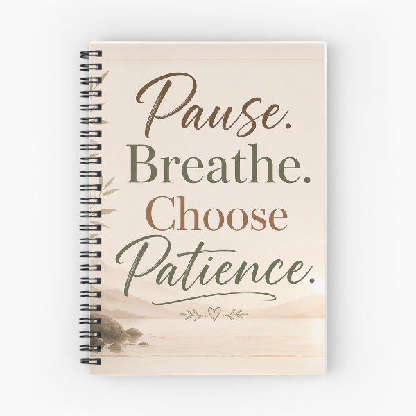 Item preview, Pause Breathe Choose Patience – Calm Mindfulness Quote Design designed and sold by NotSoSubtleRosiePeas.