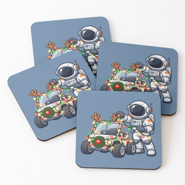 Item preview, Christmas Astronaut Decorating a Lunar Rover designed and sold by BROHLine Studio.