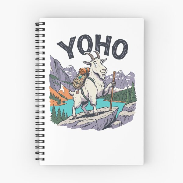 Item preview, Yoho National Park Hiking Mountain Goat Cartoon designed and sold by mood-draftsman.