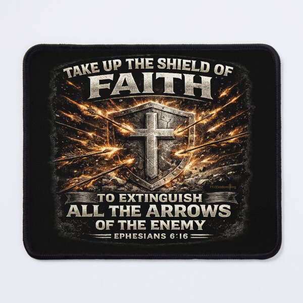 Item preview, Take up the shield of Faith to extinguish all the flaming arrows of the enemy Ephesians 6:16 God has got you covered Christian spiritual battle warrior designed and sold by FTLOG.