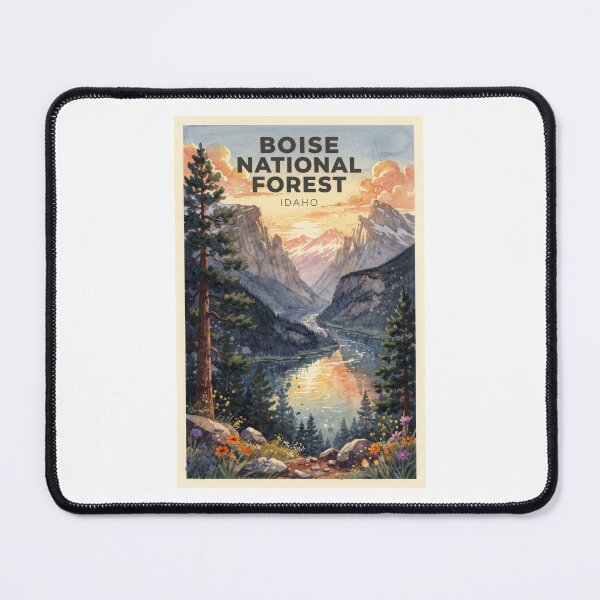 Item preview, Boise National Forest Idaho Vintage Watercolor Travel designed and sold by Teelogic.