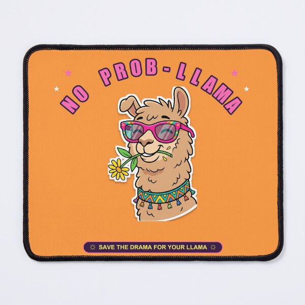Item preview, No Prob-Llama Save The Drama Funny Cute Chill Llama T-Shirt designed and sold by Giobb-Artwork.