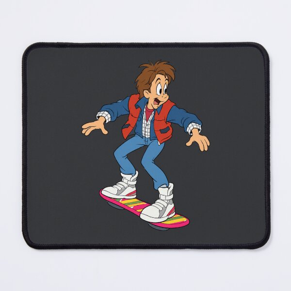 Item preview, Cartoon Time Traveler | Retro 80s Sci-Fi Hoverboard Adventure | Time Travel Fan designed and sold by MischiefFoundry.