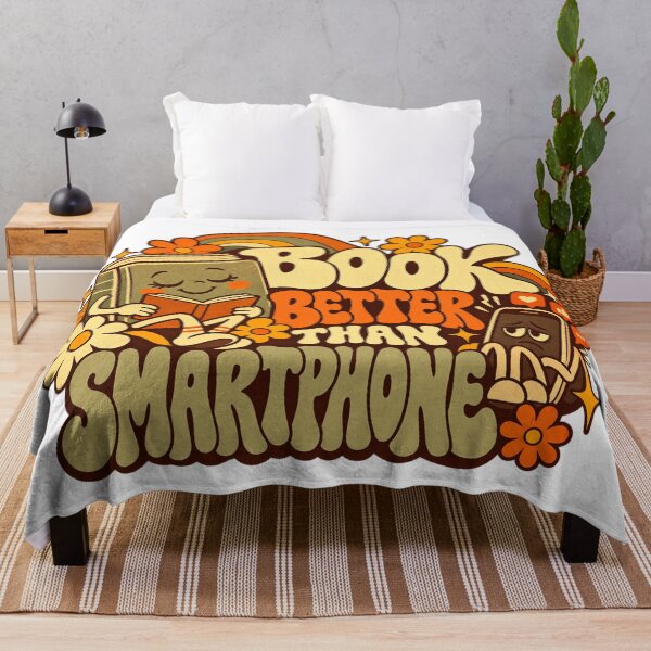 Item preview, Book Better Than Smartphone Funny Bookworm Retro Design designed and sold by RDproject.