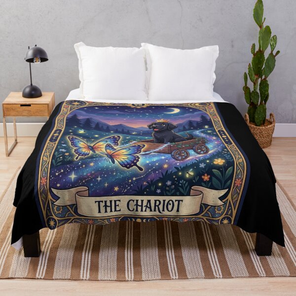 Item preview, The Chariot Tarot Card - Black Labrador Dog designed and sold by Goodthingstree.