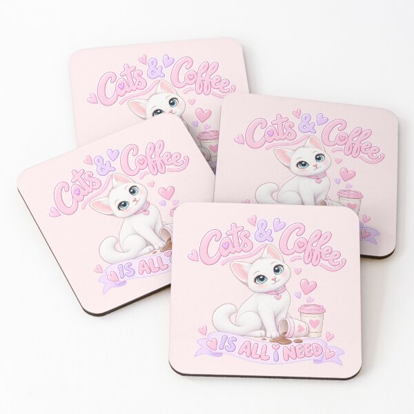 Item preview, Cats and coffee is all I need  designed and sold by Danielle Official.