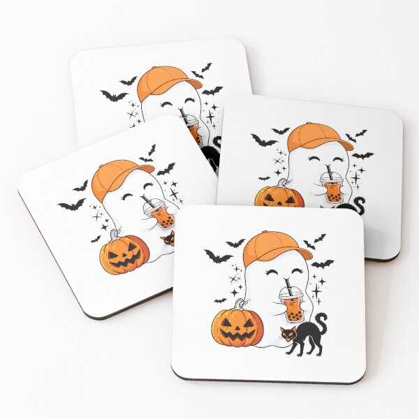Item preview, Cute Ghost Bubble Tea Halloween Bat Pumpkin Design designed and sold by GiaoCalonas.