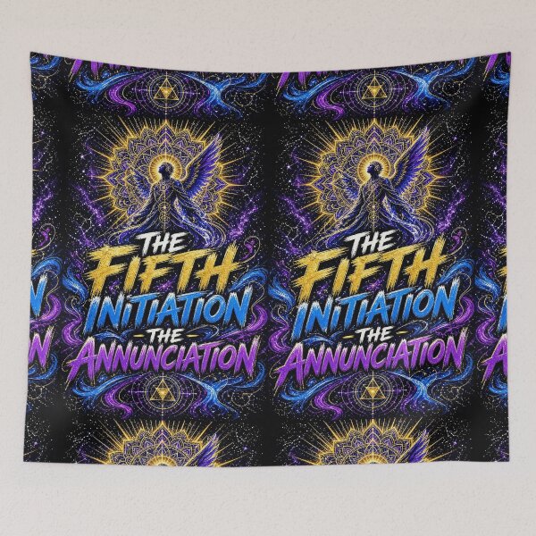 Item preview, The Fifth Initiation The Annunciation Funky Neon Spiritual Graphic designed and sold by The Crazy Monkey Design Studio.