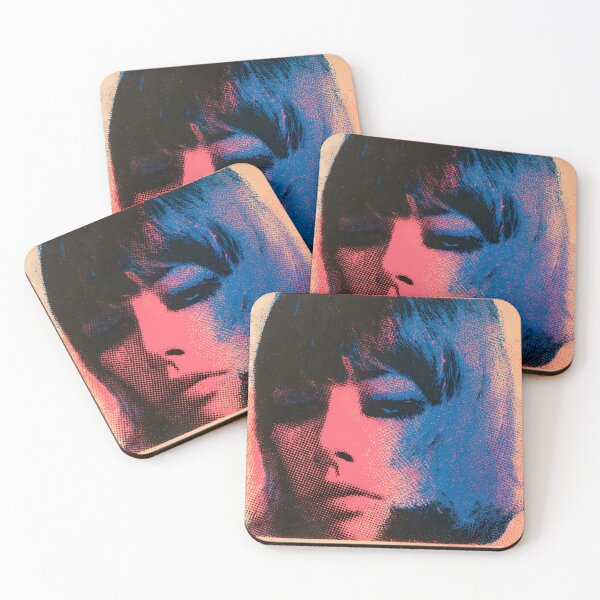 Item preview, Retro pop art portrait of a woman in pink and blue – 70s screen print style with halftone screen designed and sold by Artdavesalzburg.