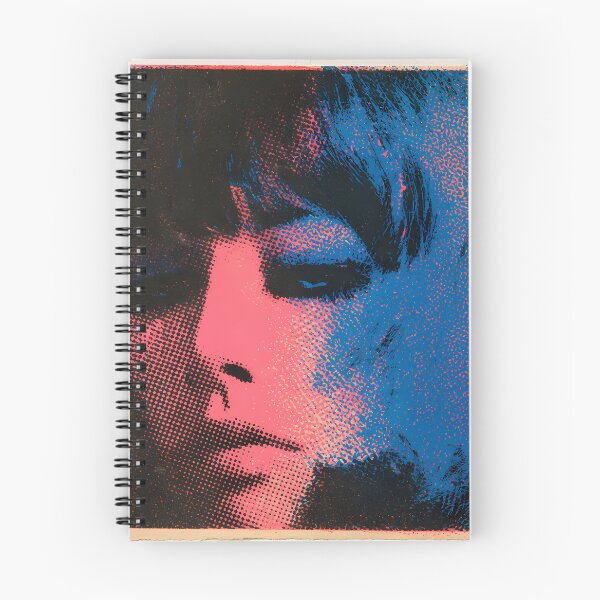 Item preview, Retro pop art portrait of a woman in pink and blue – 70s screen print style with halftone screen designed and sold by Artdavesalzburg.
