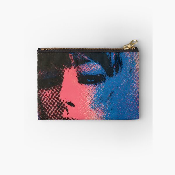 Item preview, Retro pop art portrait of a woman in pink and blue – 70s screen print style with halftone screen designed and sold by Artdavesalzburg.