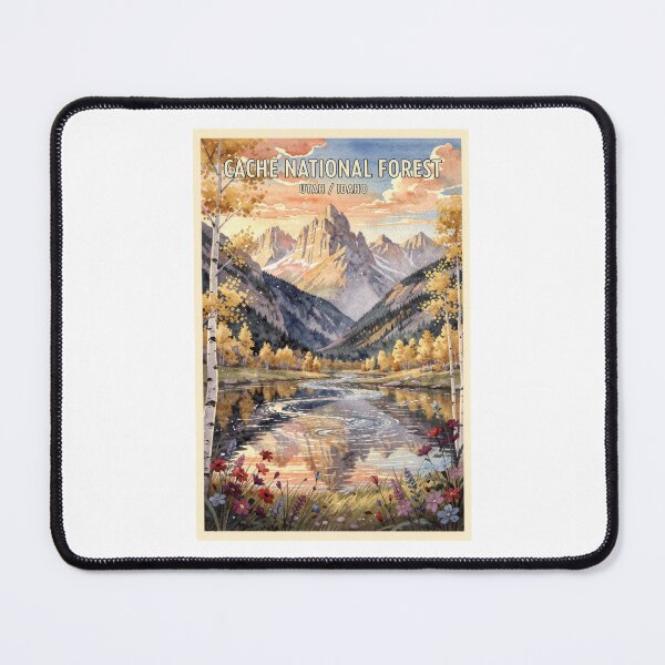 Item preview, Cache National Forest Utah Idaho Vintage Watercolor Travel designed and sold by Teelogic.