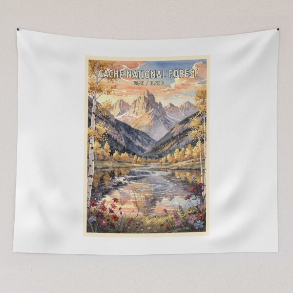 Item preview, Cache National Forest Utah Idaho Vintage Watercolor Travel designed and sold by Teelogic.