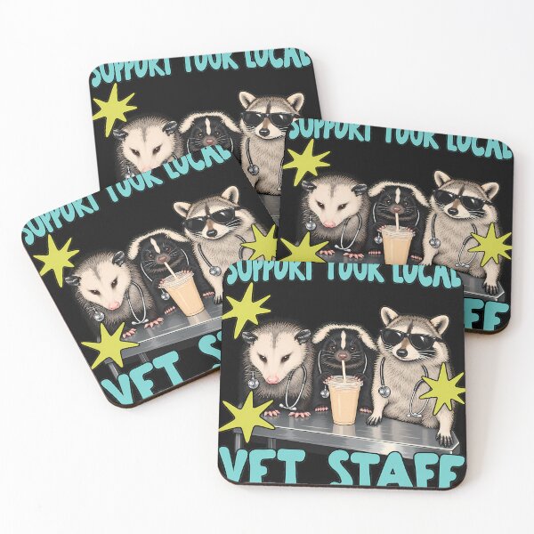 Item preview, Vet Staff Raccoon Possum Veterinarian Clinic Medicine Vet Med designed and sold by AlvinObrien.
