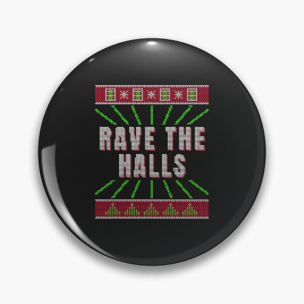 Item preview, Rave The Halls Techno Christmas Ugly Knit Pattern designed and sold by GatoBlanco.