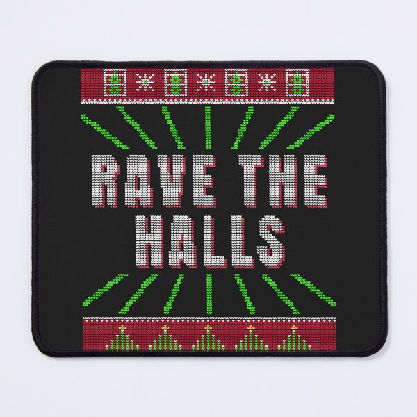 Item preview, Rave The Halls Techno Christmas Ugly Knit Pattern designed and sold by GatoBlanco.