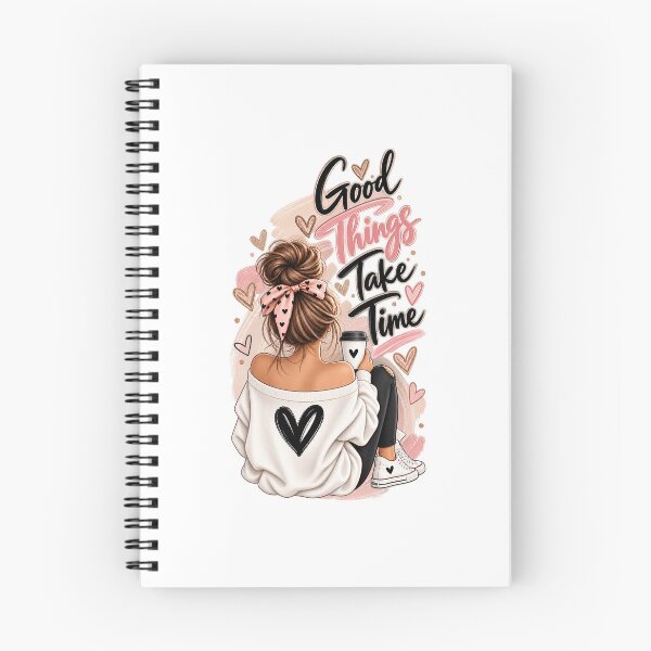 Item preview, Good Things Take Time Aesthetic Girl Sticker, Pink Coquette Coffee Lover Illustration designed and sold by Magounette.