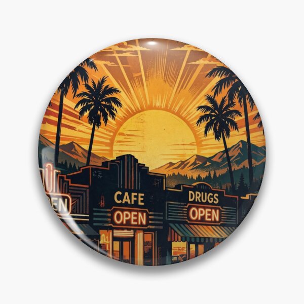 Artikelvorschau, Sunset Strip Mall Funny Golden Hour Poster entworfen und verkauft von MojoHill.