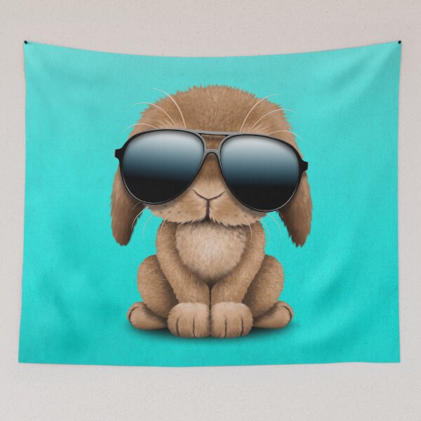 Item preview, Cute Baby Bunny Wearing Sunglasses designed and sold by JeffBartels.