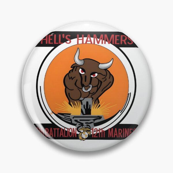Item preview, 4th Battalion 12th Marines "Hell's Hammers" Patch designed and sold by CharlieDesings.