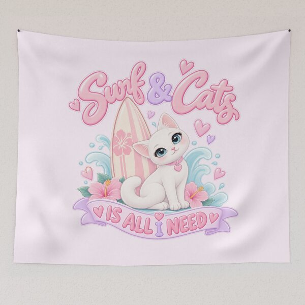 Item preview, Surf & Cats Is All I Need designed and sold by Danielle Official.