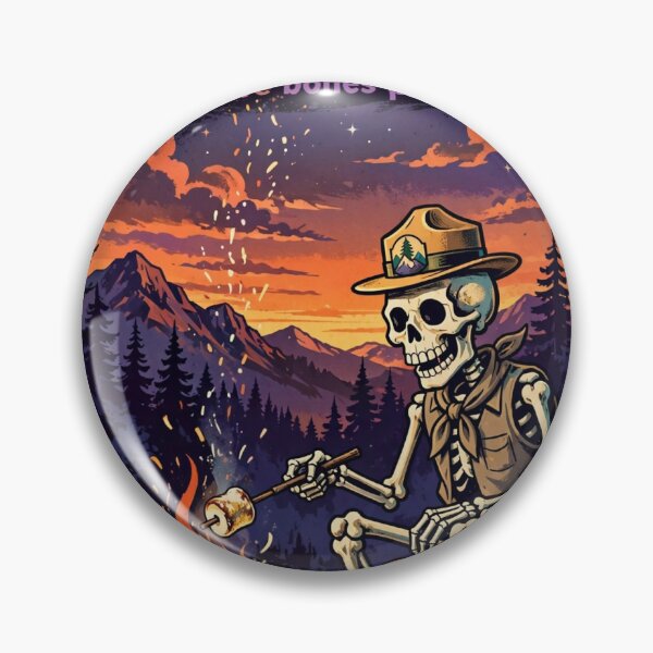 Artikelvorschau, Bonefire Nights Funny Skeleton Campfire Poster entworfen und verkauft von MojoHill.