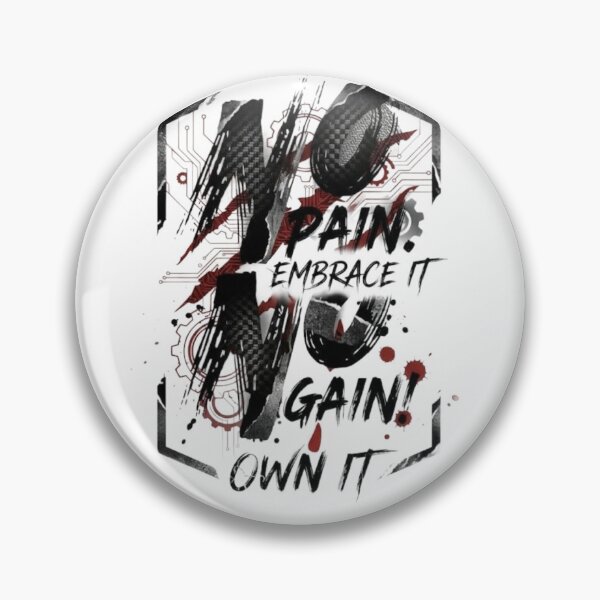 Item preview, No Pain No Gain - Mechanical & Grunge Typography T-Shirt Design designed and sold by Khennshe-Designs.