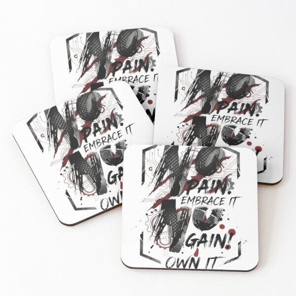 Item preview, No Pain No Gain - Mechanical & Grunge Typography T-Shirt Design designed and sold by Khennshe-Designs.