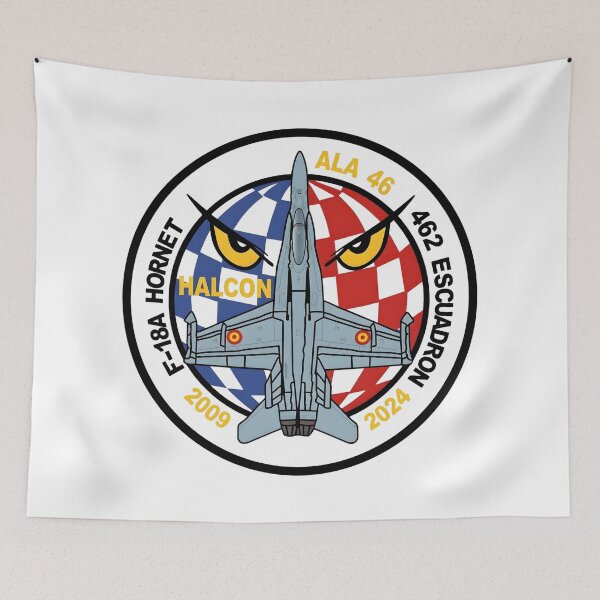 Item preview, Ala 46 462 Escuadron F-18A Hornet "Halcon" Patch designed and sold by CharlieDesings.