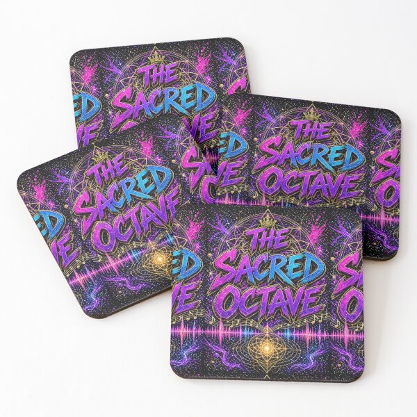 Item preview, The Sacred Octave Funky Neon Vibrational Spiritual Graphic designed and sold by The Crazy Monkey Design Studio.