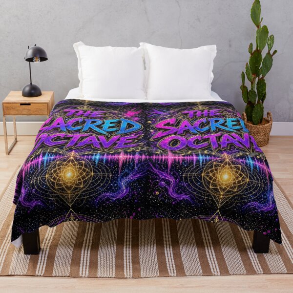 Item preview, The Sacred Octave Funky Neon Vibrational Spiritual Graphic designed and sold by The Crazy Monkey Design Studio.