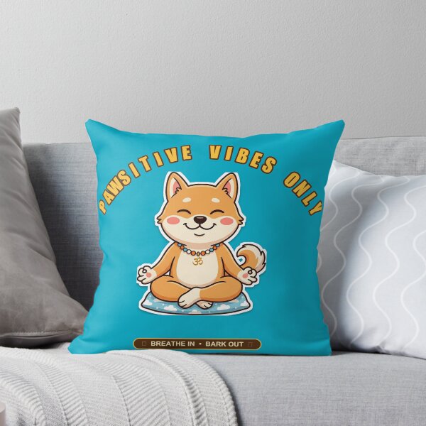 Item preview, Pawsitive Vibes Only Cute Yoga Shiba Inu Funny Dog T-Shirt designed and sold by Giobb-Artwork.