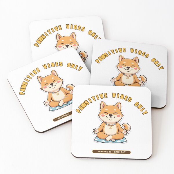 Item preview, Pawsitive Vibes Only Cute Yoga Shiba Inu Funny Dog T-Shirt designed and sold by Giobb-Artwork.
