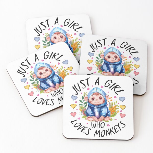 Item preview, Just A Girl Who Loves Monkeys, cool design designed and sold by MoSaid.