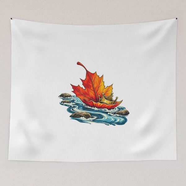 Item preview, Autumn Anti-Authoritarian Art — Maple Sail Leaves the Crown Behind designed and sold by UrbanCanvvas.