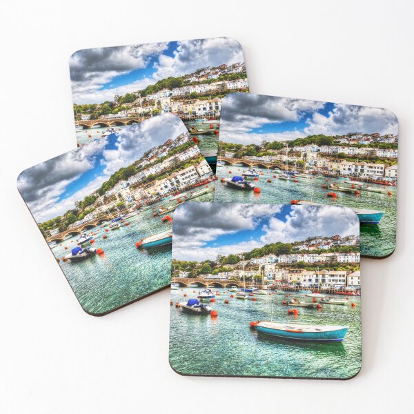 Item preview, Looe Harbour and Bridge Under Dramatic Cornwall Skies, England designed and sold by Paul Thompson Photography.