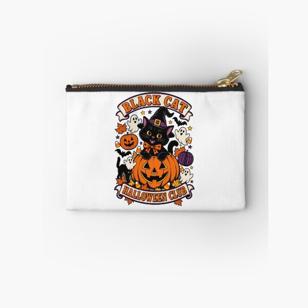 Item preview, Black Cat Halloween Club Cute Pumpkin Ghost Art designed and sold by GiaoCalonas.